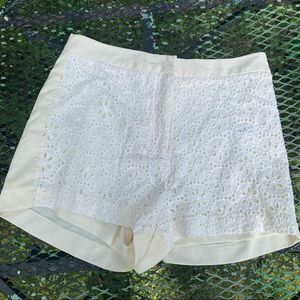 Cream off white lace shorts sand dollar
